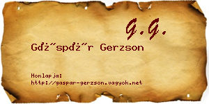 Gáspár Gerzson névjegykártya