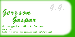 gerzson gaspar business card